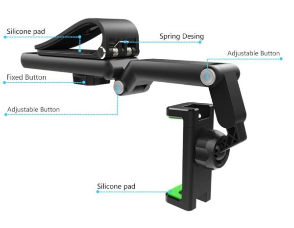 Support de Téléphone Réglable pour Rétroviseur de Voiture – Image 4